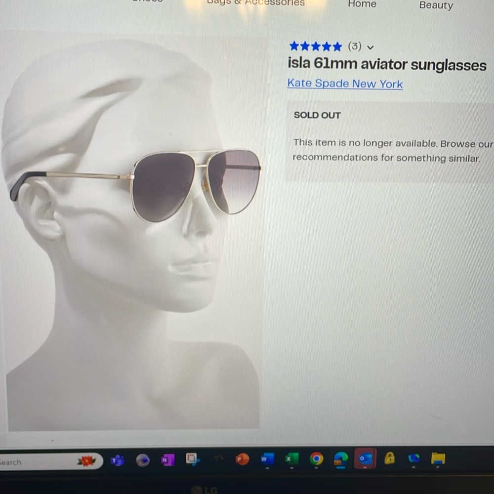 NWT KATE SPADE NEW YORK ISLA 61MM AVIATOR SUNGLASSES